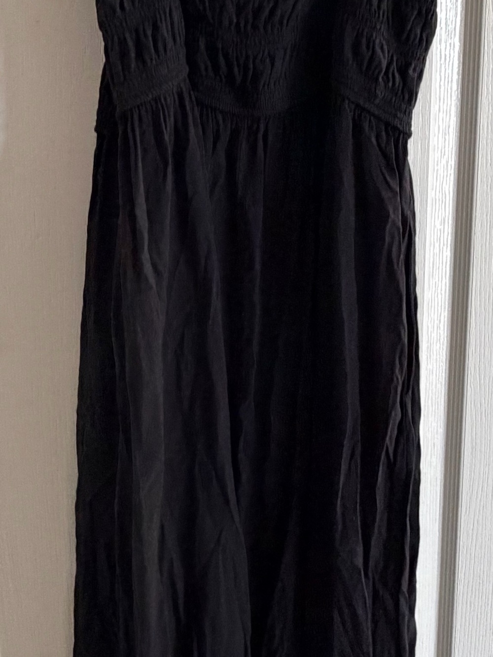 Old Navy Black Maxi Dress with Smocked Bodice